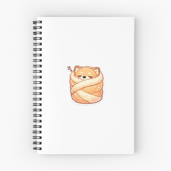 Item preview, Sleepy Fox Sticker Kawaii Cozy Aesthetic for Introverts & Animal Lovers designed and sold by CutePrintCorner.
