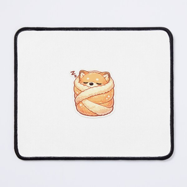 Item preview, Sleepy Fox Sticker Kawaii Cozy Aesthetic for Introverts & Animal Lovers designed and sold by CutePrintCorner.