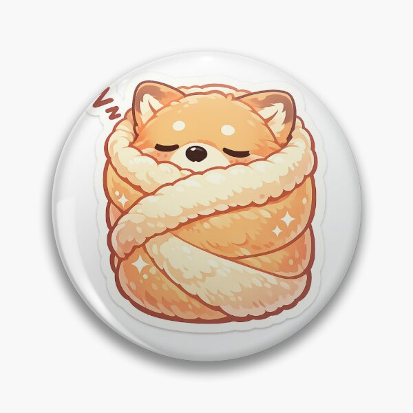 Item preview, Sleepy Fox Sticker Kawaii Cozy Aesthetic for Introverts & Animal Lovers designed and sold by CutePrintCorner.