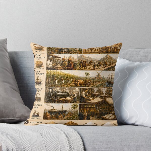 Item preview, Vintage Sugar History Food Infographic Poster⁠ designed and sold by Easternpantry.