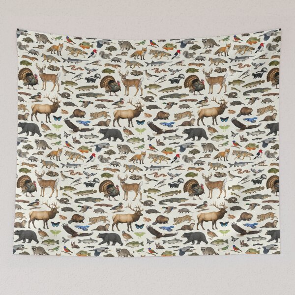 Item preview, Animals of Arkansas Retro Style Identification Chart designed and sold by kakarikihill.