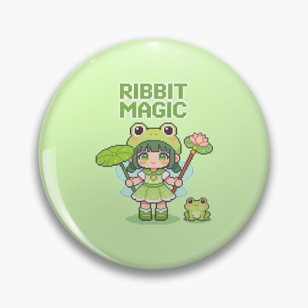 Item preview, Ribbit Magic Cute Frog Fairy Pixel Art designed and sold by PotionPixelArt.