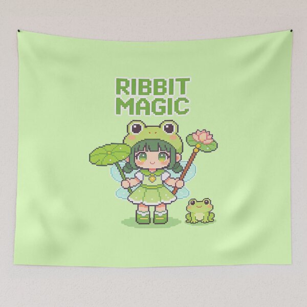 Item preview, Ribbit Magic Cute Frog Fairy Pixel Art designed and sold by PotionPixelArt.