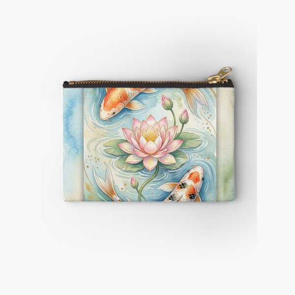 Item preview, Serene Zen Art: Japanese Koi Fish & Pink Lotus designed and sold by Hikariha Studio.