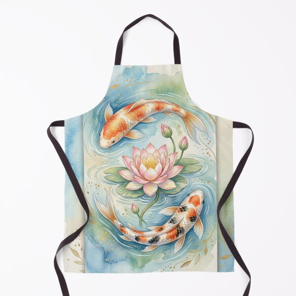 Item preview, Serene Zen Art: Japanese Koi Fish & Pink Lotus designed and sold by Hikariha Studio.