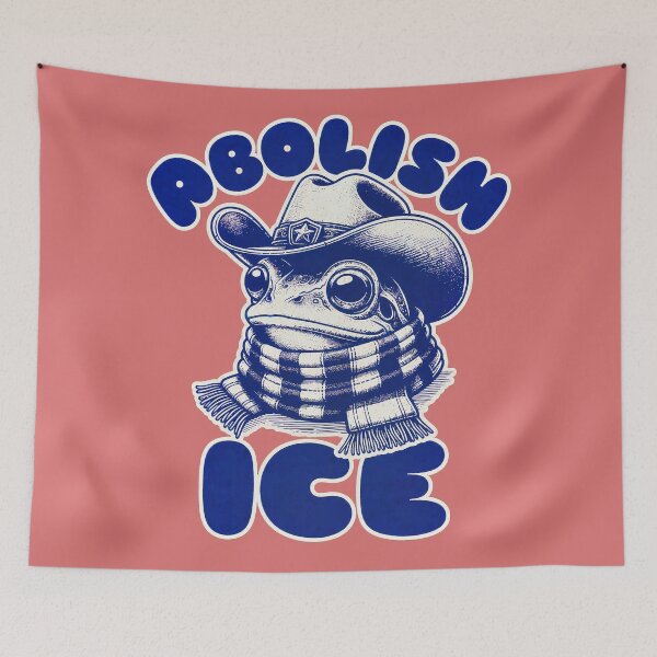 Item preview, Abolish ICE Anti Fascist Frog designed and sold by TEHAGE.