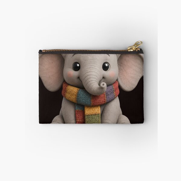 Item preview, Cute Baby Elephant Knit Scarf Autumn Claymation designed and sold by ArtdesignsA.