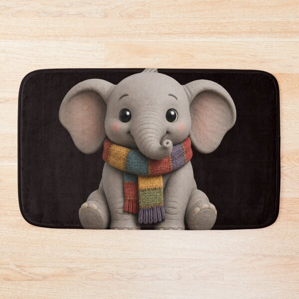 Item preview, Cute Baby Elephant Knit Scarf Autumn Claymation designed and sold by ArtdesignsA.