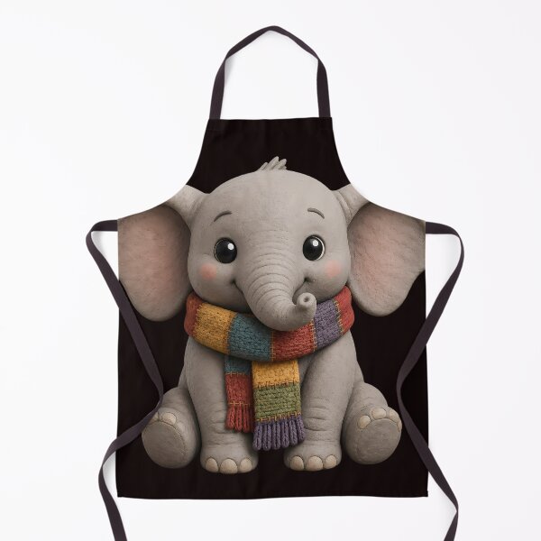 Item preview, Cute Baby Elephant Knit Scarf Autumn Claymation designed and sold by ArtdesignsA.