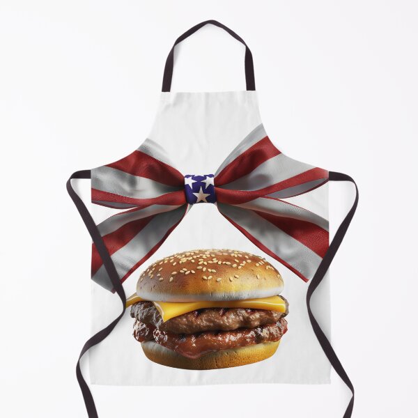Item preview, Patriotic American Bow Above Burger Cute Vintage Design designed and sold by NotasCreativa.