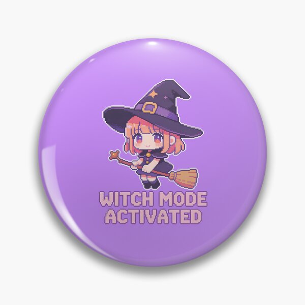 Item preview, Witch Mode Activated Cute Witch Pixel Art designed and sold by PotionPixelArt.
