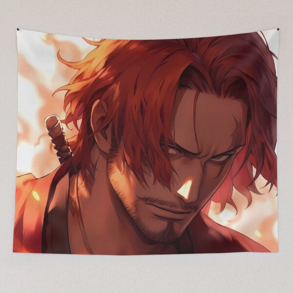 Item preview, Shanks One Piece Fiery Red Hair Captain Close Up designed and sold by SuperTeamCanada.