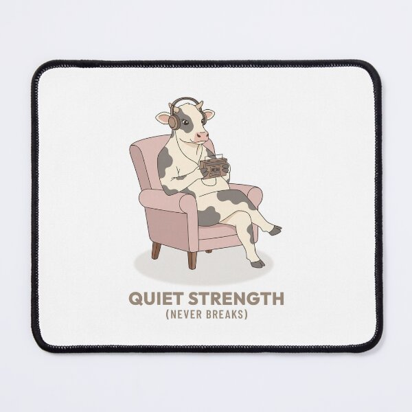Item preview, Cozy Cow Listening to Music Vintage Aesthetic designed and sold by Cozy Vintage Animal.