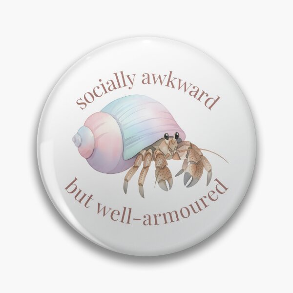 Item preview, Socially Awkward Hermit Crab Introvert Humour  designed and sold by Starlett Designs.