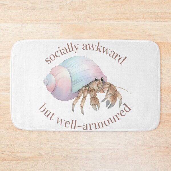 Item preview, Socially Awkward Hermit Crab Introvert Humour  designed and sold by Starlett Designs.
