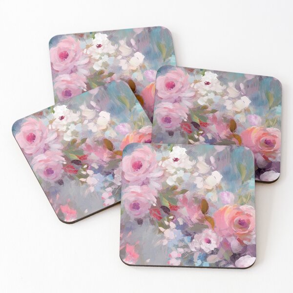 Item preview, Pink And White Elegant Floral Abstract Art Painting designed and sold by DEC02.