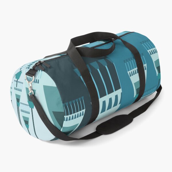 Item preview, Modern Geometric Floral Pattern in Cool Blue Tones designed and sold by PowerAntShop.