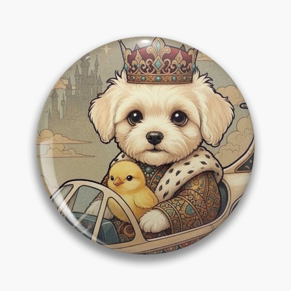 Item preview, Bichon Frise Prince & Chick designed and sold by Black Cat Matters.