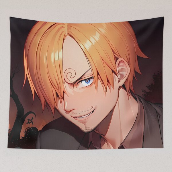 Item preview, Sanji Vinsmoke One Piece Halloween Pumpkin Close Up designed and sold by SuperTeamCanada.