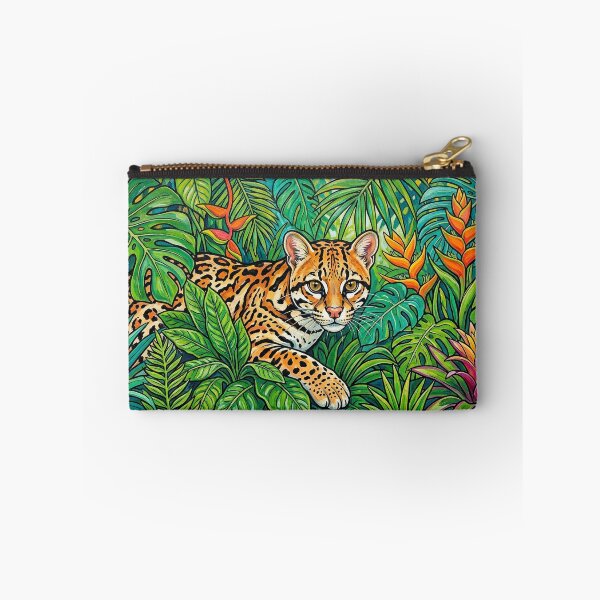 Item preview, Exotic Ocelot In Tropical Jungle designed and sold by Lion and Lamb Design.
