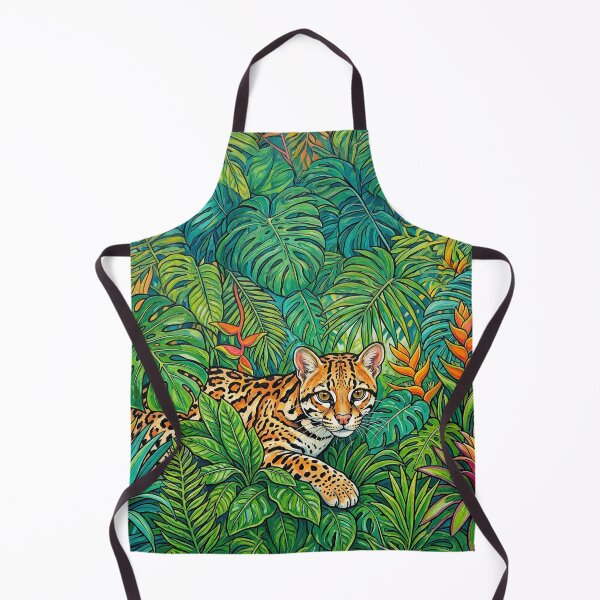 Item preview, Exotic Ocelot In Tropical Jungle designed and sold by Lion and Lamb Design.