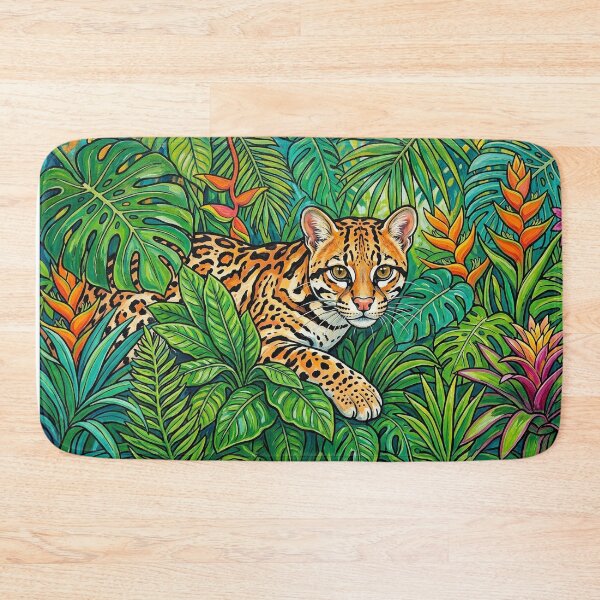 Item preview, Exotic Ocelot In Tropical Jungle designed and sold by Lion and Lamb Design.