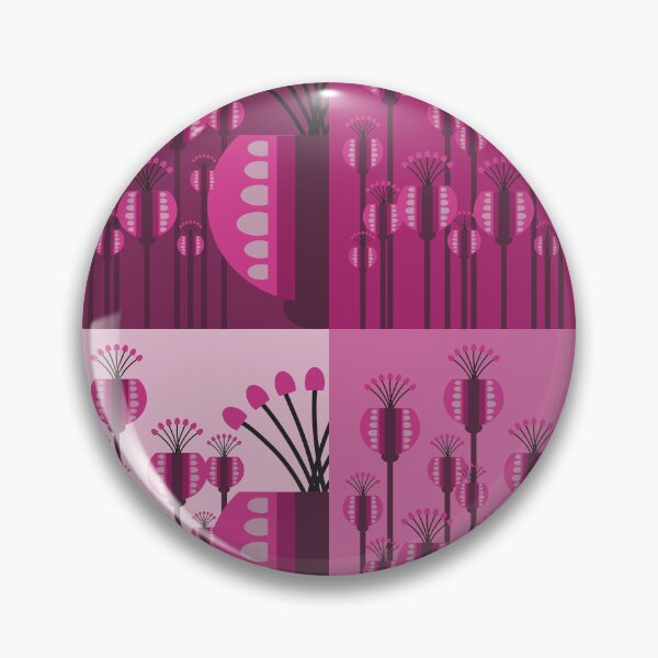 Item preview, Vibrant Geometric Floral Pattern in Fuchsia and Pink Hues designed and sold by PowerAntShop.