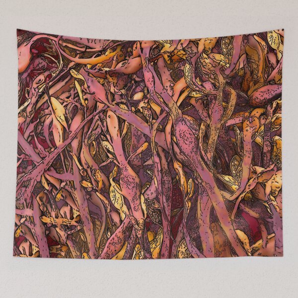 Item preview, Seaweed Abstract yellow and orange designed and sold by Brightside-art.