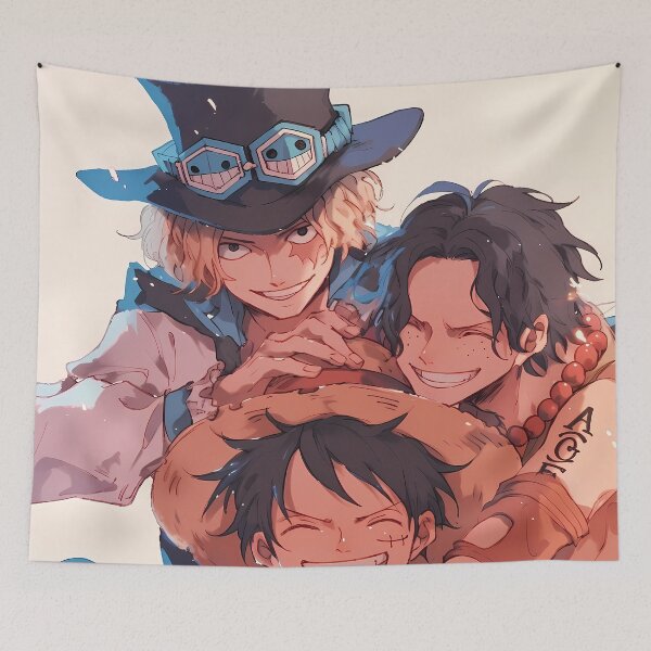 Item preview, Monkey D Luffy One Piece Brothers Joyful Crew Moment designed and sold by SuperTeamCanada.