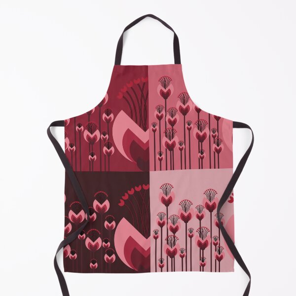 Item preview, Elegant Geometric Floral Pattern in Rich Red and Rose Tones designed and sold by PowerAntShop.