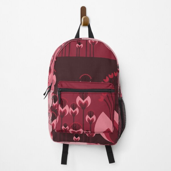 Item preview, Elegant Geometric Floral Pattern in Rich Red and Rose Tones designed and sold by PowerAntShop.