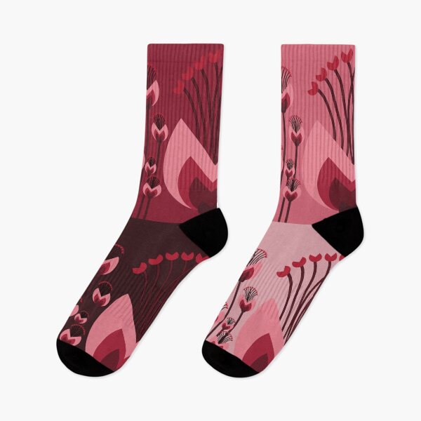 Item preview, Elegant Geometric Floral Pattern in Rich Red and Rose Tones designed and sold by PowerAntShop.