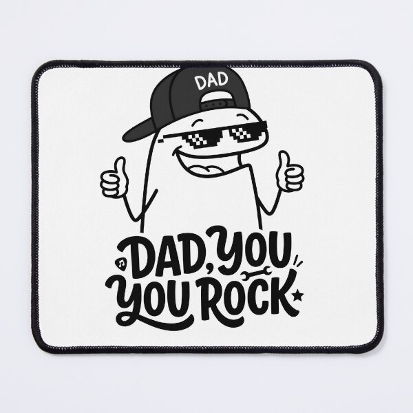 Item preview, Cool Dad You Rock Flork Meme with Baseball Cap designed and sold by drchzak.