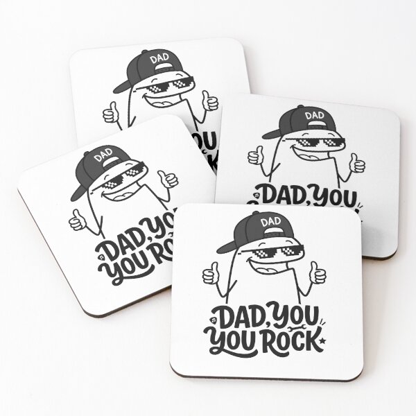 Item preview, Cool Dad You Rock Flork Meme with Baseball Cap designed and sold by drchzak.