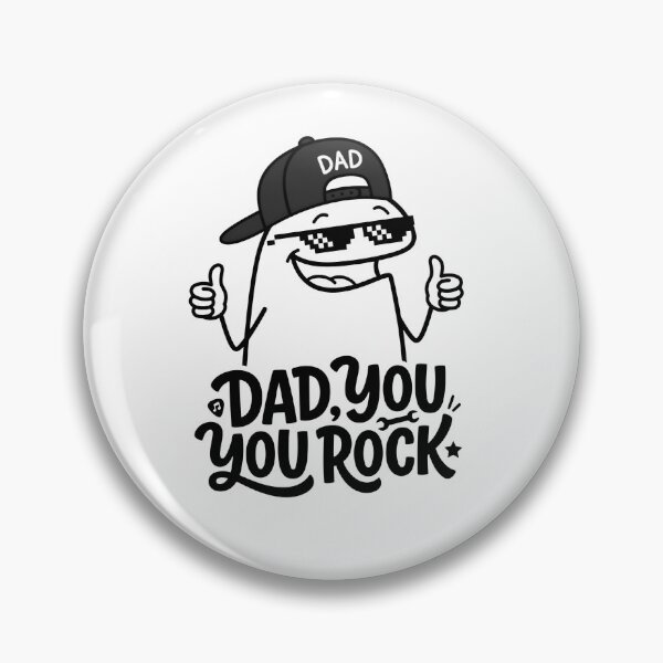 Item preview, Cool Dad You Rock Flork Meme with Baseball Cap designed and sold by drchzak.