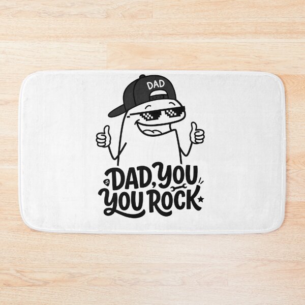 Item preview, Cool Dad You Rock Flork Meme with Baseball Cap designed and sold by drchzak.
