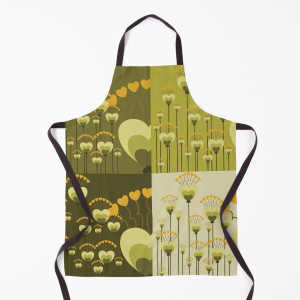 Item preview, Organic Geometric Floral Pattern in Natural Olive Green Tones designed and sold by PowerAntShop.