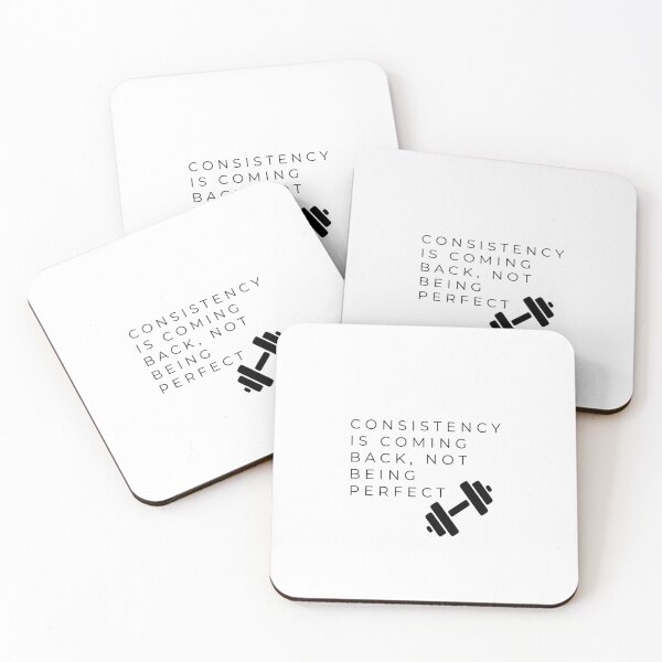 Item preview, Gym Consistency Motivational Quote designed and sold by SoftStudioDesigns.