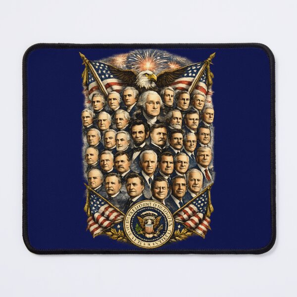 Item preview, US Presidents Collage Shirt | American Presidents Portrait Collection | Patriotic USA History Art | Vintage Americana Tees and Printed Merchandise designed and sold by RockyLambda.