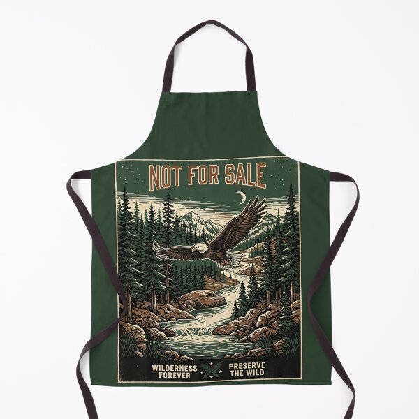 Item preview, Bald Eagle Art — Wilderness Is Not For Sale — Conservation Print designed and sold by MālamaThreads.