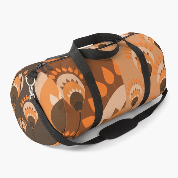 Item preview, Retro Style Geometric Floral Pattern in Warm Terracotta Tones designed and sold by PowerAntShop.
