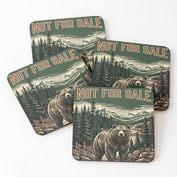 Item preview, Grizzly Bear Art — Wilderness Is Not For Sale — Conservation Print designed and sold by MālamaThreads.