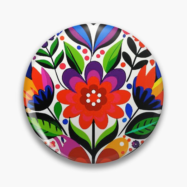 Item preview, Folk Flower Heart designed and sold by ViaARTfactory.