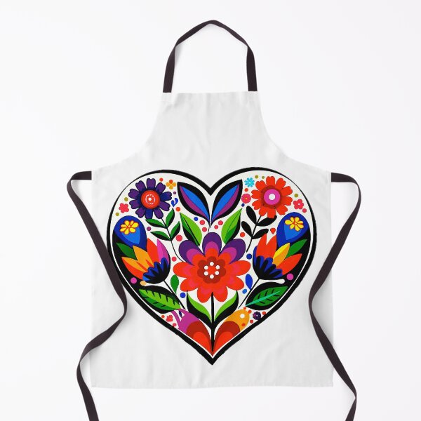 Item preview, Folk Flower Heart designed and sold by ViaARTfactory.