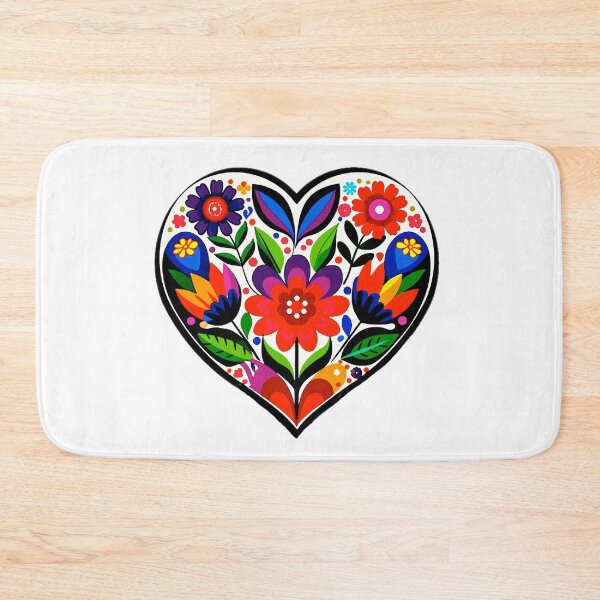 Item preview, Folk Flower Heart designed and sold by ViaARTfactory.