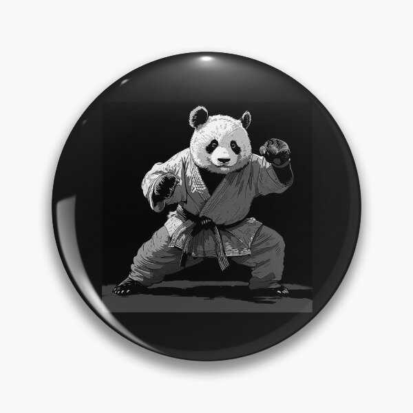 Item preview, Black and White Karate Panda Martial Arts Art designed and sold by inkoutninja.