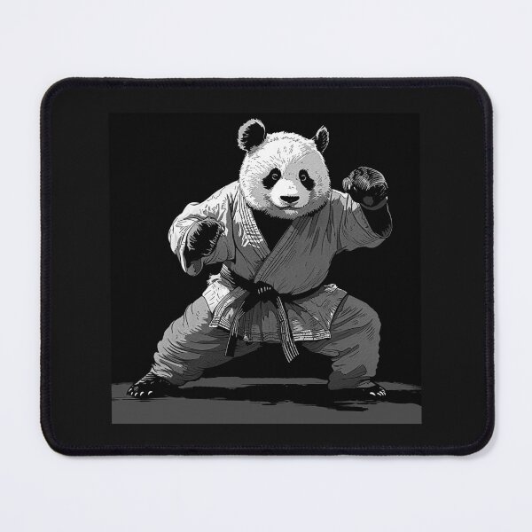 Item preview, Black and White Karate Panda Martial Arts Art designed and sold by inkoutninja.