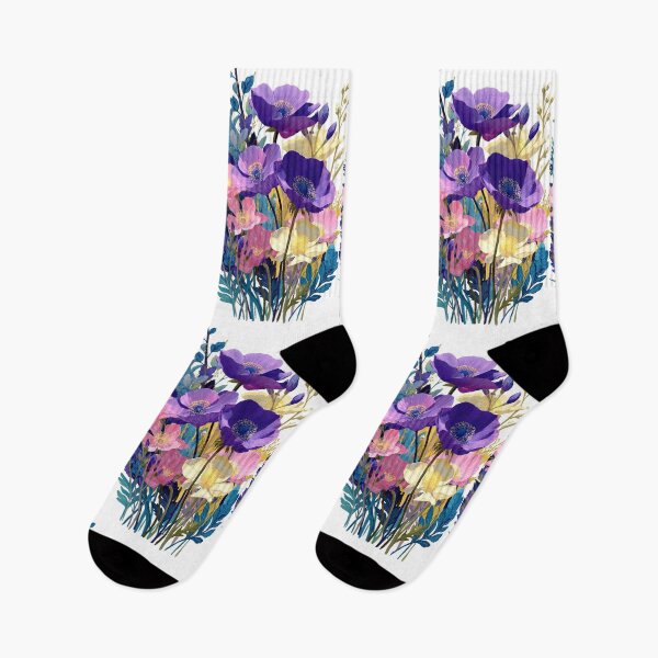 Item preview, Purple Flower Bouquet Botanical Art  designed and sold by Atlasoloji.