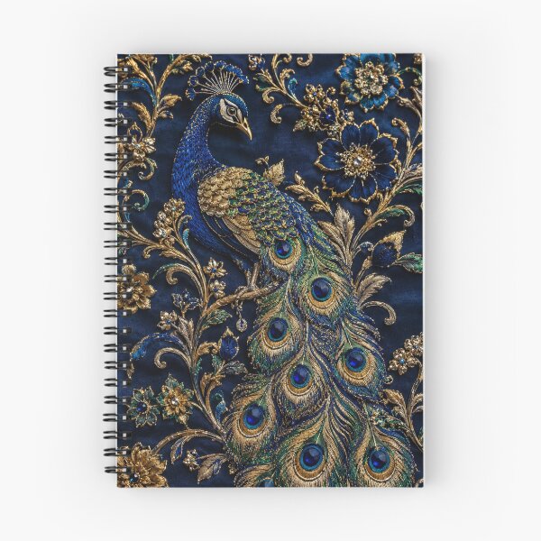 Item preview, Luxury Peacock Embroidery Pattern Sticker | Royal Blue & Gold Aesthetic Ornamental Design designed and sold by KeerthiCuteFind.