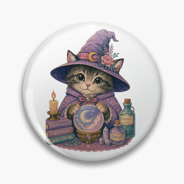 Item preview, Crystal Ball Cat Witch Atelier designed and sold by AtlantiqArt.